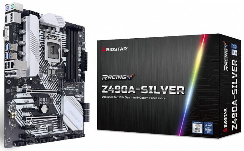 BIOSTAR представила материнские платы Racing Z490A/T-SILVER для процессоров Intel Comet Lake-S