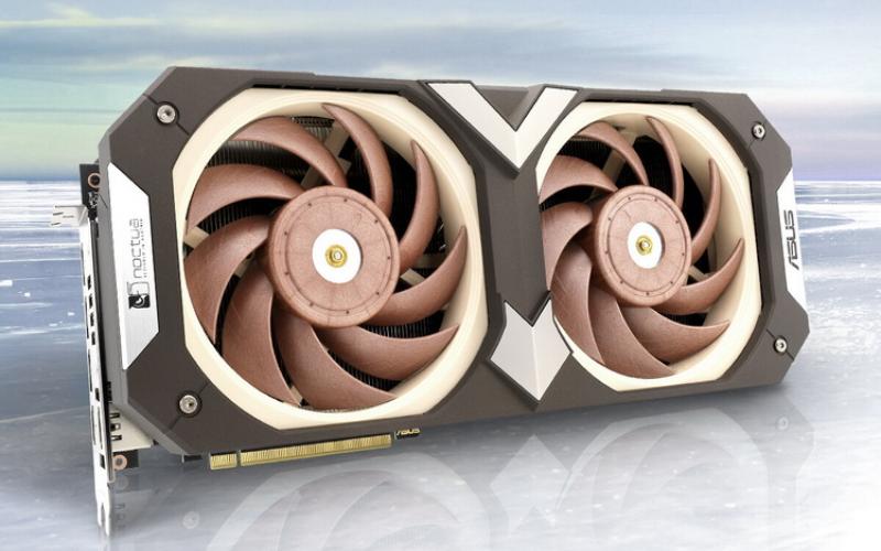 ASUS представила четырёхслотовую GeForce RTX 3080 с 120-мм вентиляторами Noctua